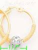 14K Gold Fancy Hoop Earrings