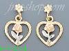 14K Gold 3Color Dia-Cut Earrings