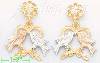 14K Gold 3Color Dia-Cut Earrings