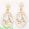 14K Gold 3Color Dia-Cut Earrings