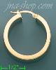 14K Gold Italian Fancy Hoop Earrings