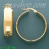 14K Gold Italian Fancy Hoop Earrings