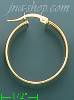 14K Gold Italian Fancy Hoop Earrings