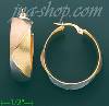 14K Gold Italian Fancy Hoop Earrings