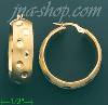 14K Gold Italian Fancy Hoop Earrings