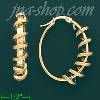 14K Gold Italian Fancy Hoop Earrings