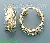 14K Gold Italian Fancy Hoop Earrings