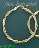 14K Gold Italian Fancy Hoop Earrings