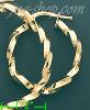 14K Gold Italian Fancy Hoop Earrings