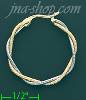 14K Gold Italian Fancy Hoop Earrings