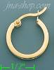 14K Gold Plain & Twist Hoop Earrings