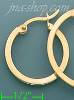 14K Gold Plain & Twist Hoop Earrings