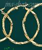 14K Gold Plain & Twist Hoop Earrings