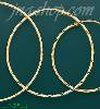 14K Gold Dia-Cut Hoop Earrings