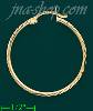 14K Gold Dia-Cut Hoop Earrings