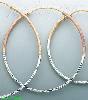 14K Gold Dia-Cut Hoop Earrings