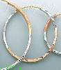 14K Gold Dia-Cut Hoop Earrings