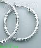 14K Gold White Hoop & Channel CZ Earrings