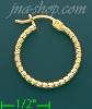 14K Gold Dia-Cut Hoop Earrings