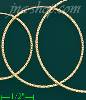 14K Gold Dia-Cut Hoop Earrings