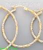 14K Gold Fancy Hoop & Bead Earrings