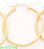 14K Gold Fancy Hoop & Bead Earrings