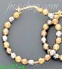 14K Gold Fancy Hoop & Bead Earrings