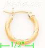 14K Gold Fancy Hoop & Bead Earrings