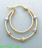 14K Gold Fancy Hoop Earrings