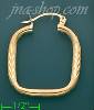 14K Gold Razor-Cut Hoop Earrings