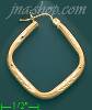 14K Gold Razor-Cut Hoop Earrings