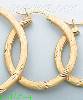 14K Gold Razor-Cut Hoop Earrings