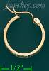 14K Gold Razor-Cut Hoop Earrings