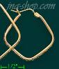 14K Gold Razor-Cut Hoop Earrings