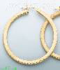 14K Gold Razor-Cut Hoop Earrings