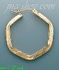 14K Gold Razor-Cut Hoop Earrings