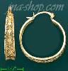 14K Gold Filigree Hoop Earrings