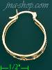 14K Gold Filigree Hoop Earrings