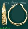 14K Gold Filigree Hoop Earrings