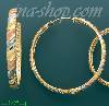 14K Gold 3Color Hoop Earrings