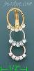 14K Gold Dangling CZ Earrings