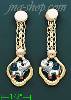 14K Gold Italian Enamel Earrings