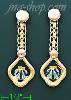 14K Gold Italian Enamel Earrings