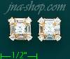 14K Gold Assorted CZ Earrings