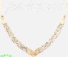 14K Gold 3Color Braided Necklace 17"