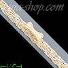 14K Gold 3Color Braided Bracelet 7"