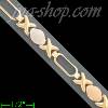 14K Gold 3Color Stampato Bracelet 7"