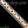 14K Gold 3Color Stampato Bracelet 7"