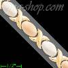 14K Gold 3Color Stampato Bracelet 7.25"