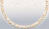 14K Gold 3Color Stampato Necklace 17"